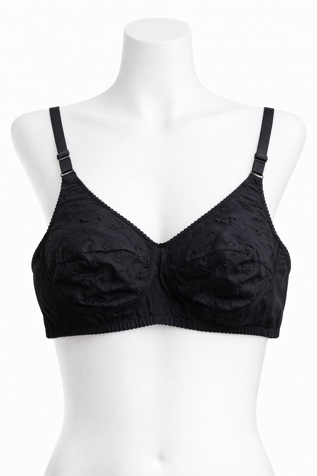 Embroidered Wireless Cotton Bra – Soft Everyday Comfort