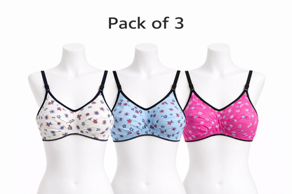 Pack of 3 Hosiery Banyan Bras