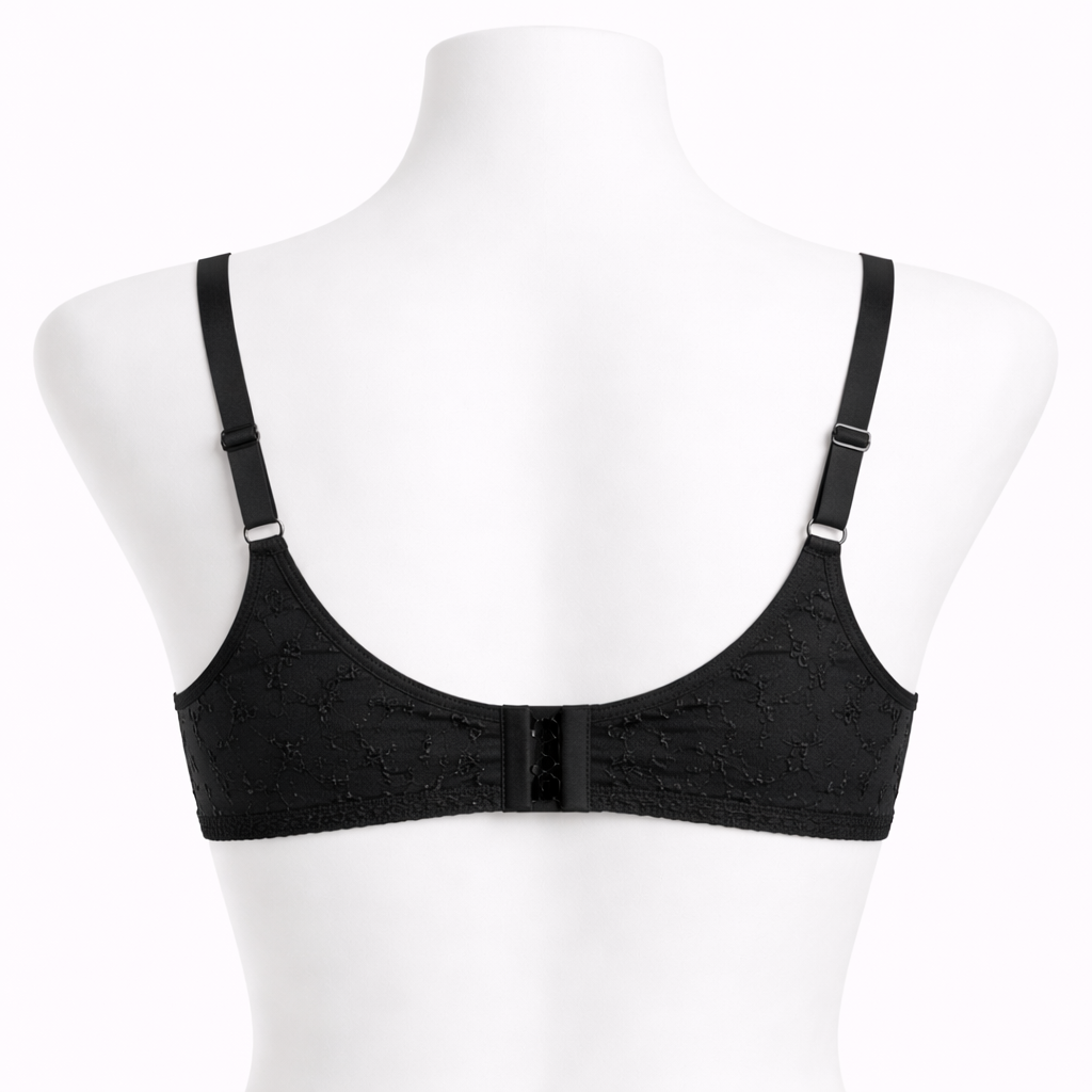 Embroidered Wireless Cotton Bra – Soft Everyday Comfort