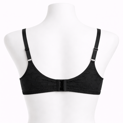 Embroidered Wireless Cotton Bra – Soft Everyday Comfort