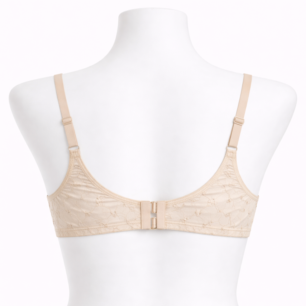 Embroidered Wireless Cotton Bra – Soft Everyday Comfort
