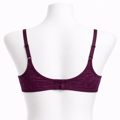 Embroidered Wireless Cotton Bra – Soft Everyday Comfort