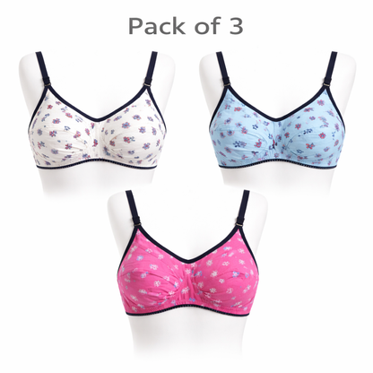Pack of 3 Hosiery Banyan Bras