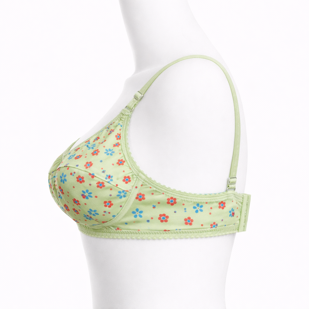 Women’s Floral Jersey Bra – Soft & Breathable